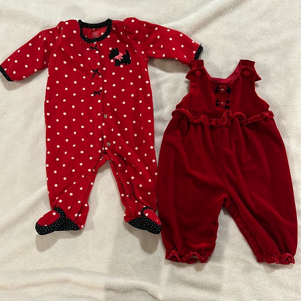 6-9 month Baby Girl red outfits